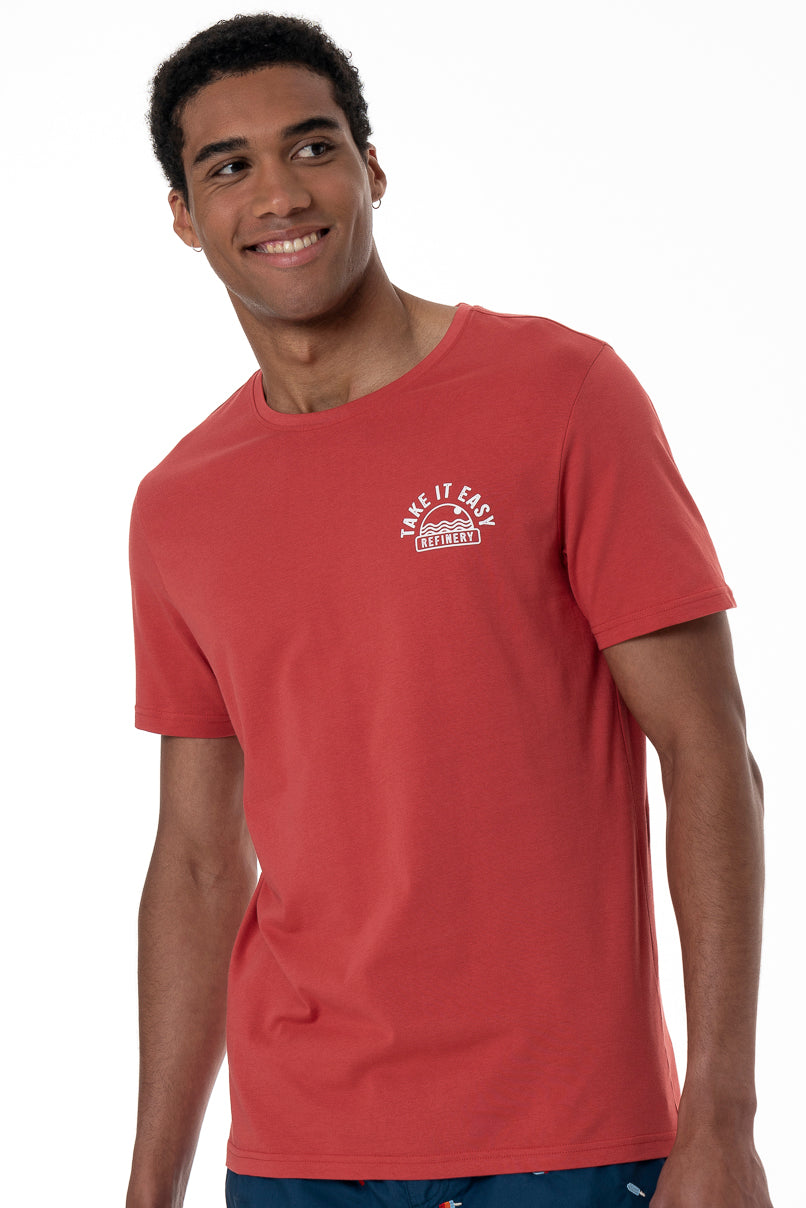 Graphic T Shirt 153235 Red from REFINERY