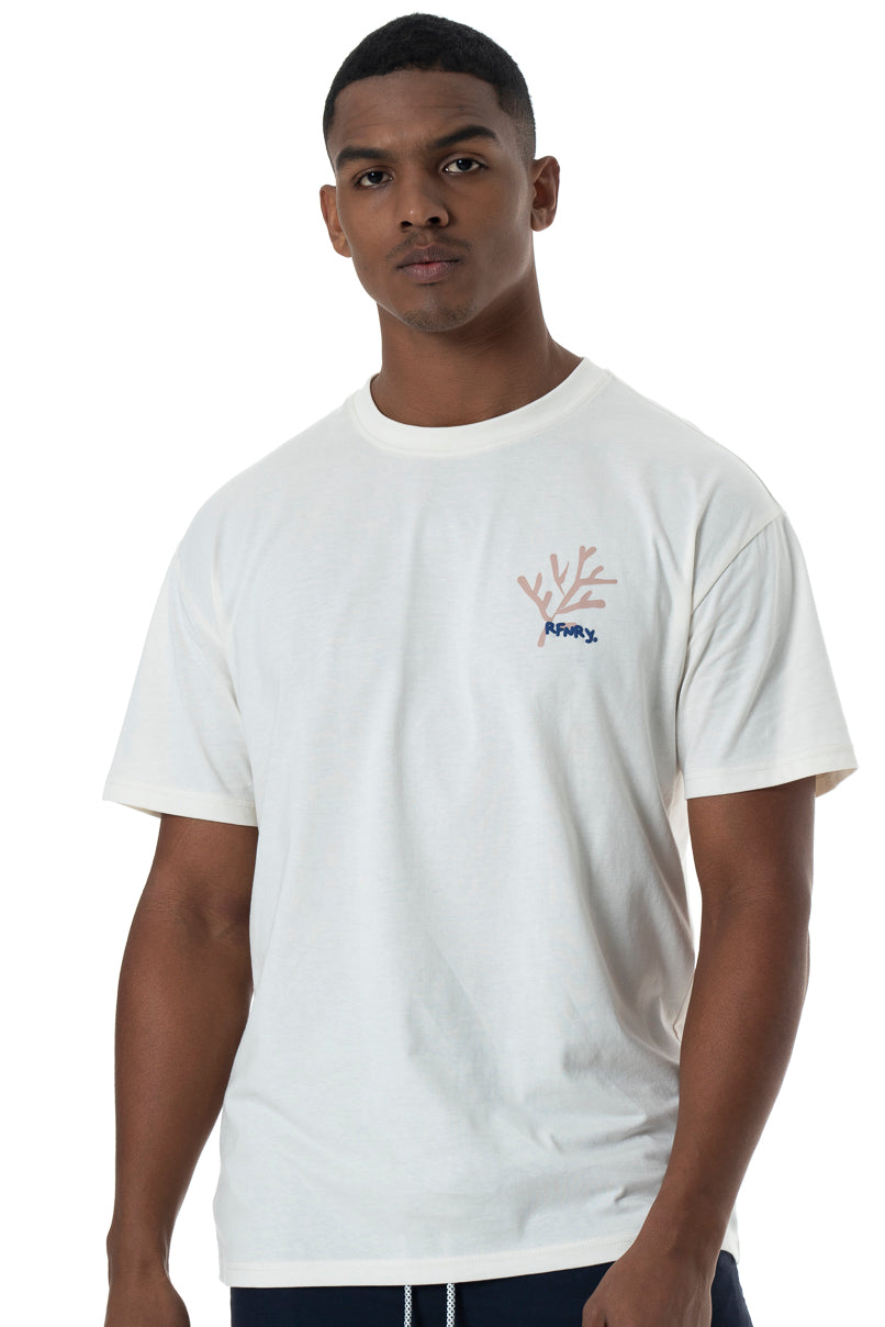 Branded T Shirt 151900 Off White from REFINERY Refinery