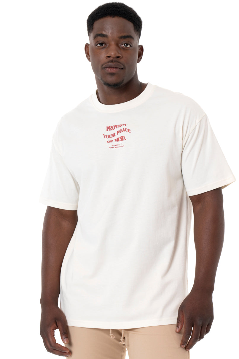 Off white v shop neck t shirt