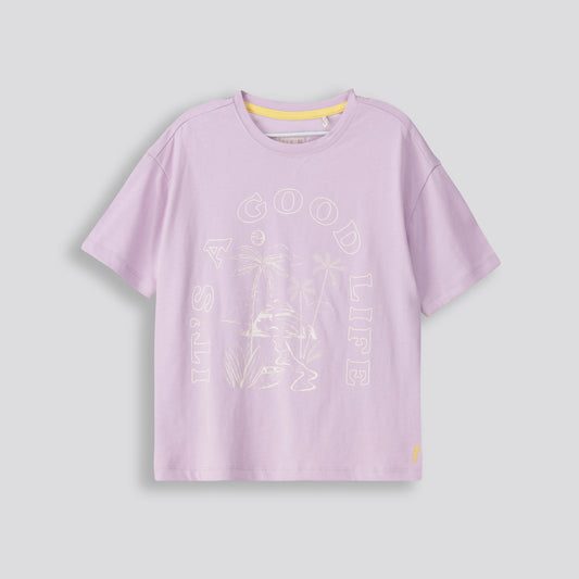 Kids Branded Tee _ 153138 _ Lilac