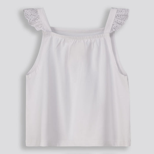 Girls Swing Top _ 153248 _ Optic White