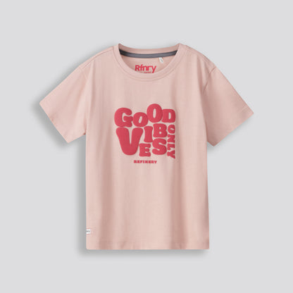 Boys Branded Tee _ 153330 _ Rose