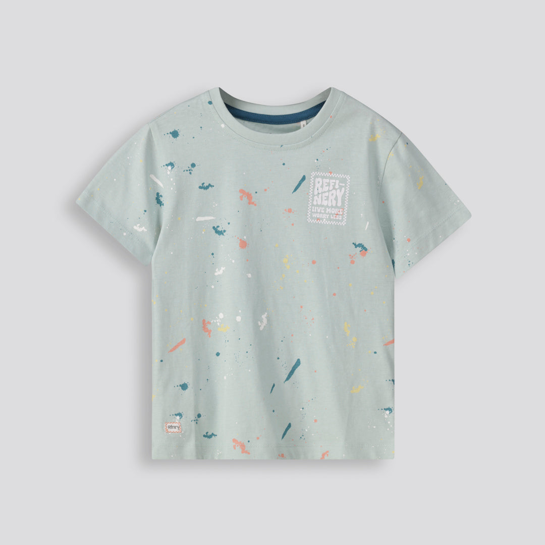 Boys Branded Tee _ 153331 _ Sage