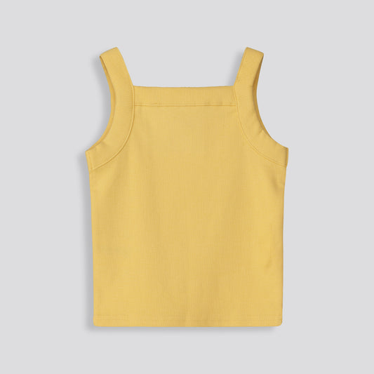 Girls Ribbed Tank Top _ 153539 _ Yellow