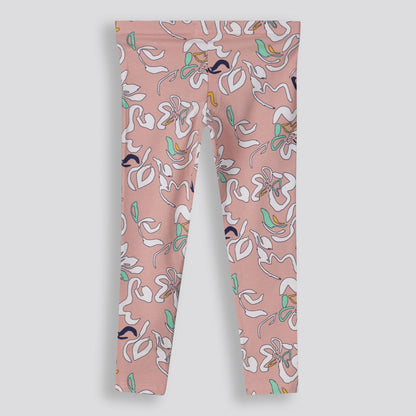 Girls Printed Cotton Leggings _ 153611 _ Pink