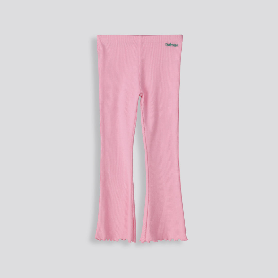 Girls Flare Ribbed Leggings _ 154794 _ Pink