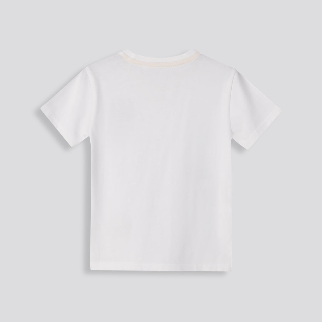 Boys Branded Tee _ 155276 _ Optic White