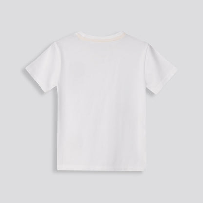 Boys Branded Tee _ 155276 _ Optic White