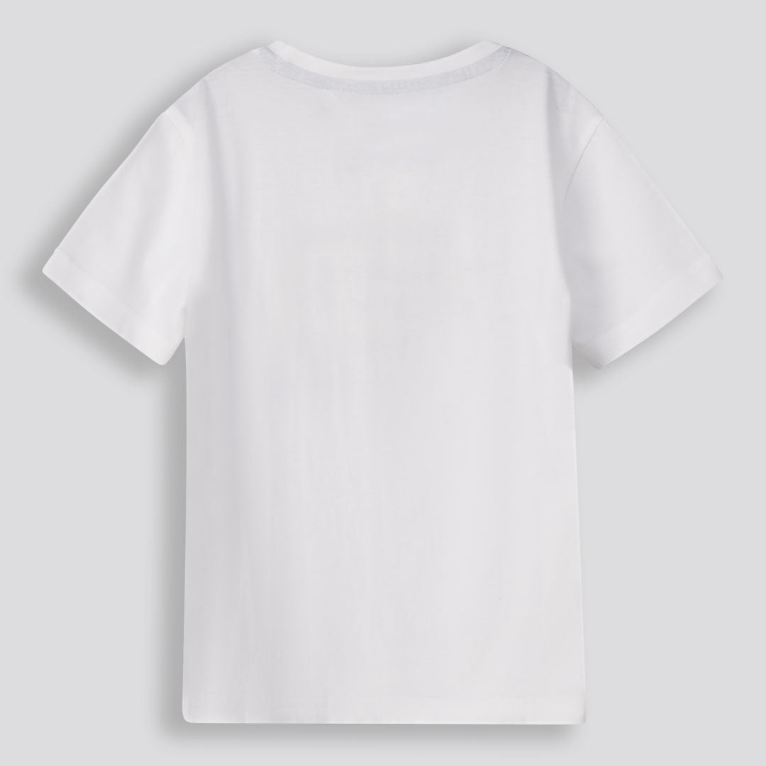 Boys Branded Tee _ 155767 _ Optic White