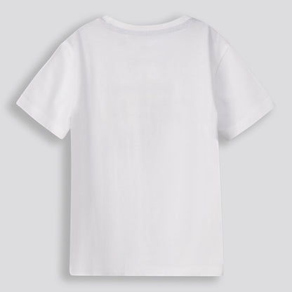 Boys Branded Tee _ 155767 _ Optic White