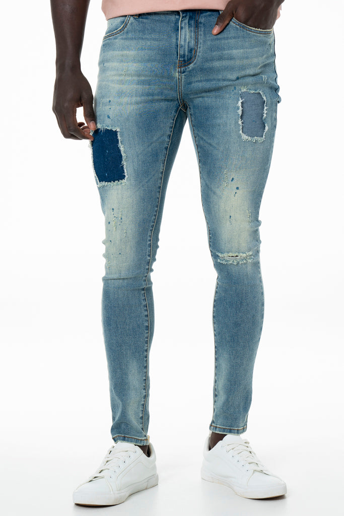 Rf10 Rip & Repair Skinny Denim Jeans _ 140444 _ Blue Denim from ...