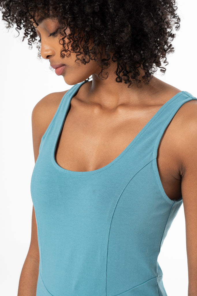 Corset Detail Bodycon Dress _ 141394 _ Blue from REFINERY – Refinery