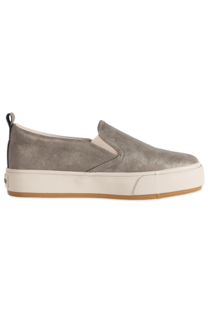 Metallic Slip On Sneaker _ 147576 _ Grey