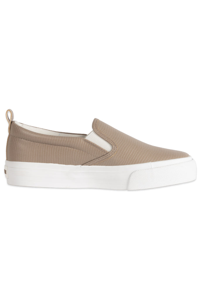 Croc Texture Slip On Sneaker _ 147578 _ Taupe