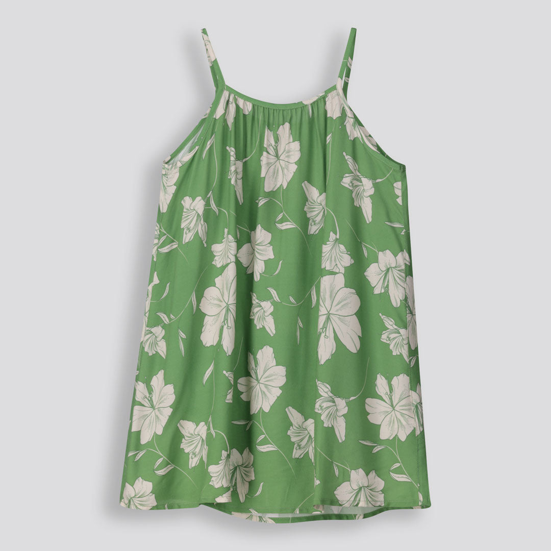 Girls Trapeze Dress _ 153571 _ Green