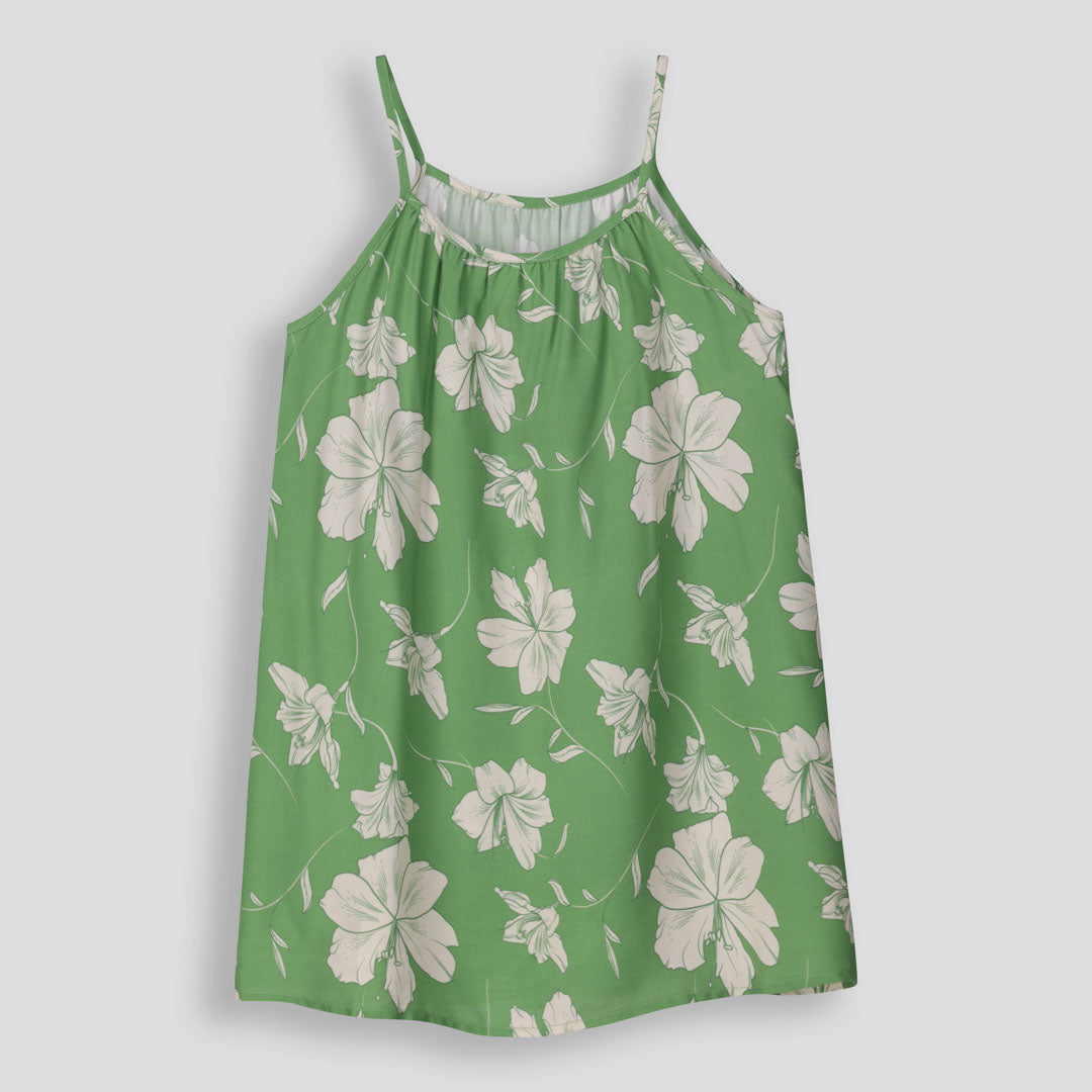 Girls Trapeze Dress _ 153571 _ Green