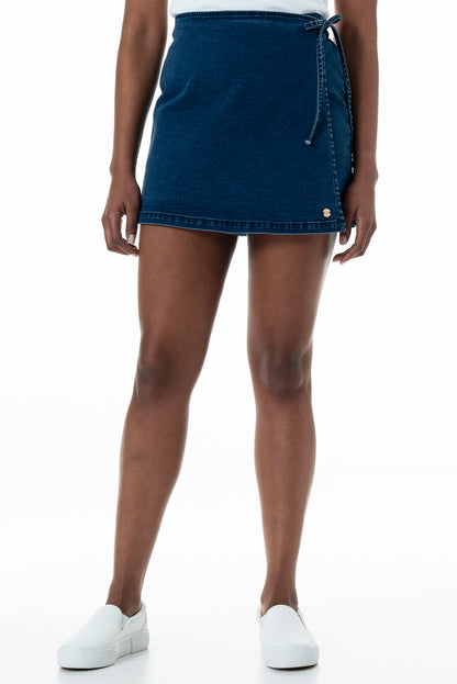 Denim Skort _ 151985 _ Mid Wash