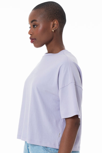 Boxy Branded T-Shirt _ 152271 _ Lilac