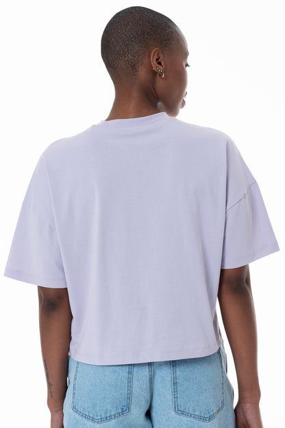 Boxy Branded T-Shirt _ 152271 _ Lilac