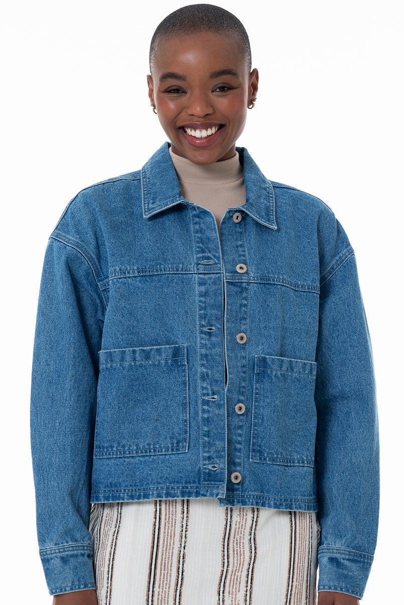 Denim Jacket _ 152422 _ Mid Wash