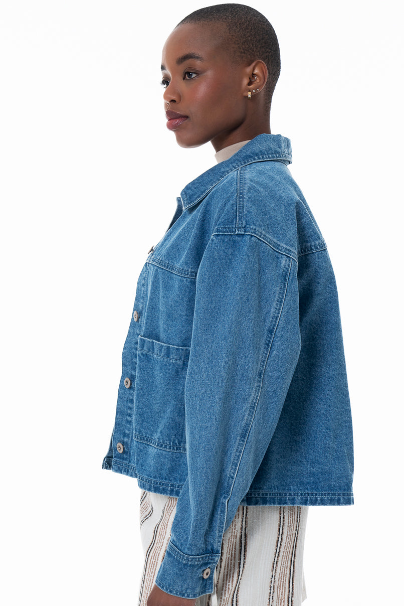 Denim Jacket _ 152422 _ Mid Wash