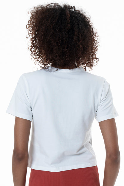 Hi-Neck Fitted T-Shirt _ 152252 _ Optic White