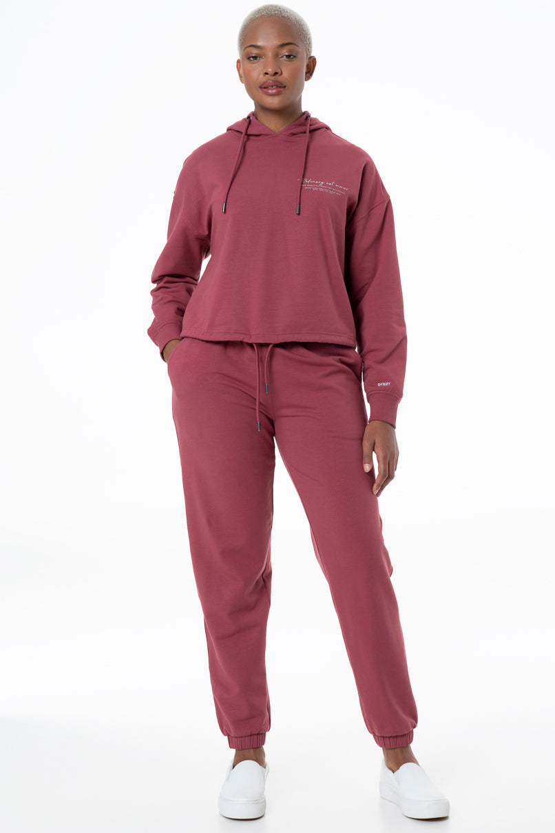 Cropped Hoodie _ 146919 _ Mauve from REFINERY – Refinery