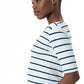 V-Neck Striped T-Shirt _ 152551 _ Optic White