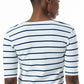 V-Neck Striped T-Shirt _ 152551 _ Optic White