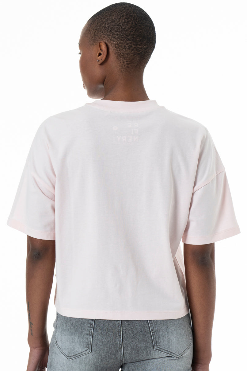 Boxy Branded T-Shirt _ 152270 _ Light Pink