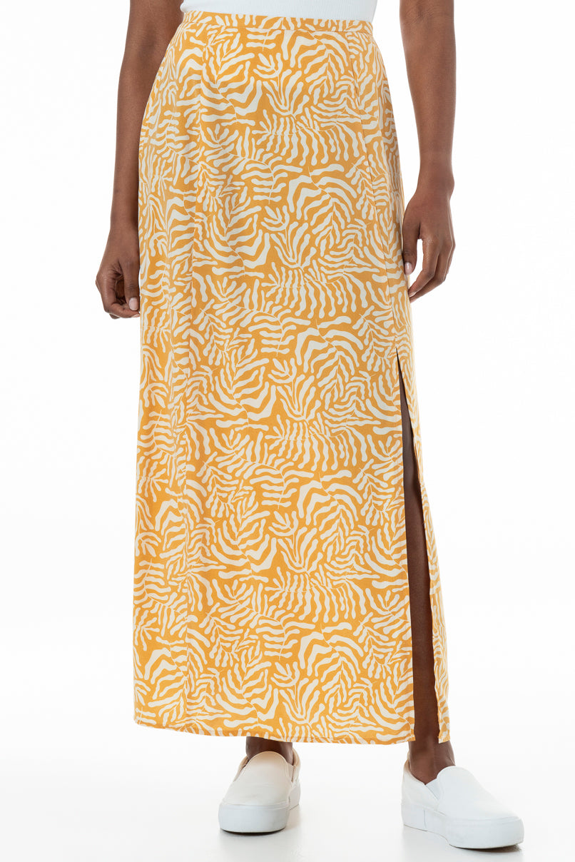 Maxi Slip Skirt _ 152026 _ Ochre