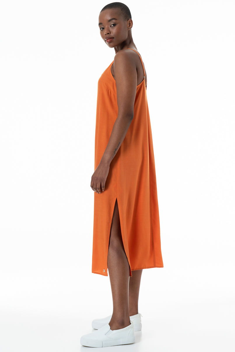 Midi Slip Dress 152169 Orange from REFINERY Refinery