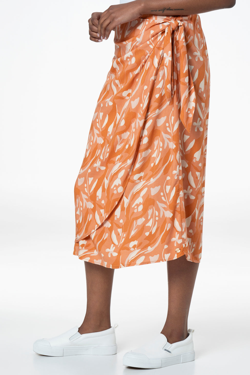 Column Skirt _ 148181 _ Orange