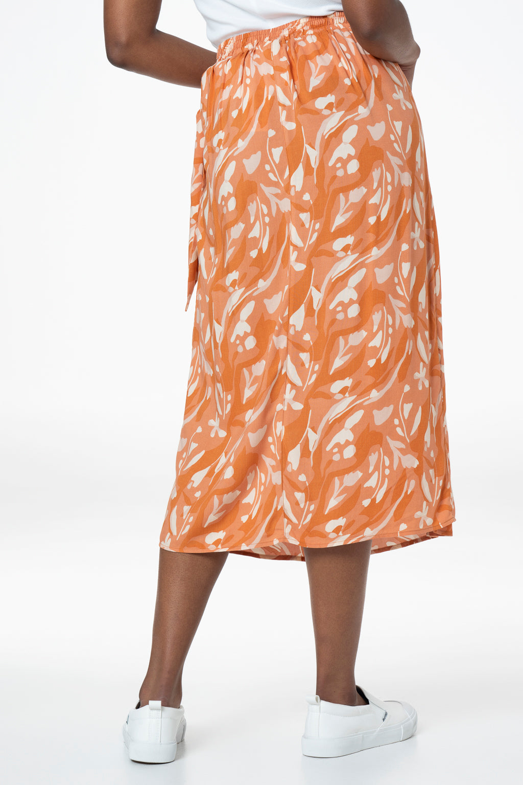 Column Skirt _ 148181 _ Orange