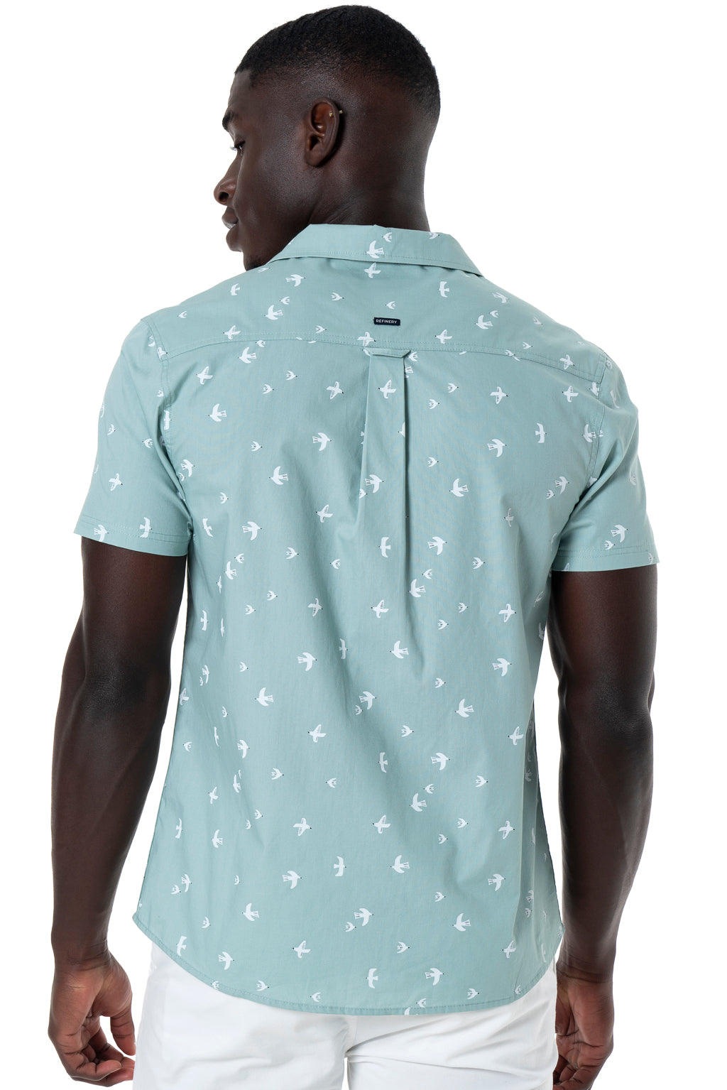 Printed Shirt _ 143018 _ Sage from REFINERY – Refinery