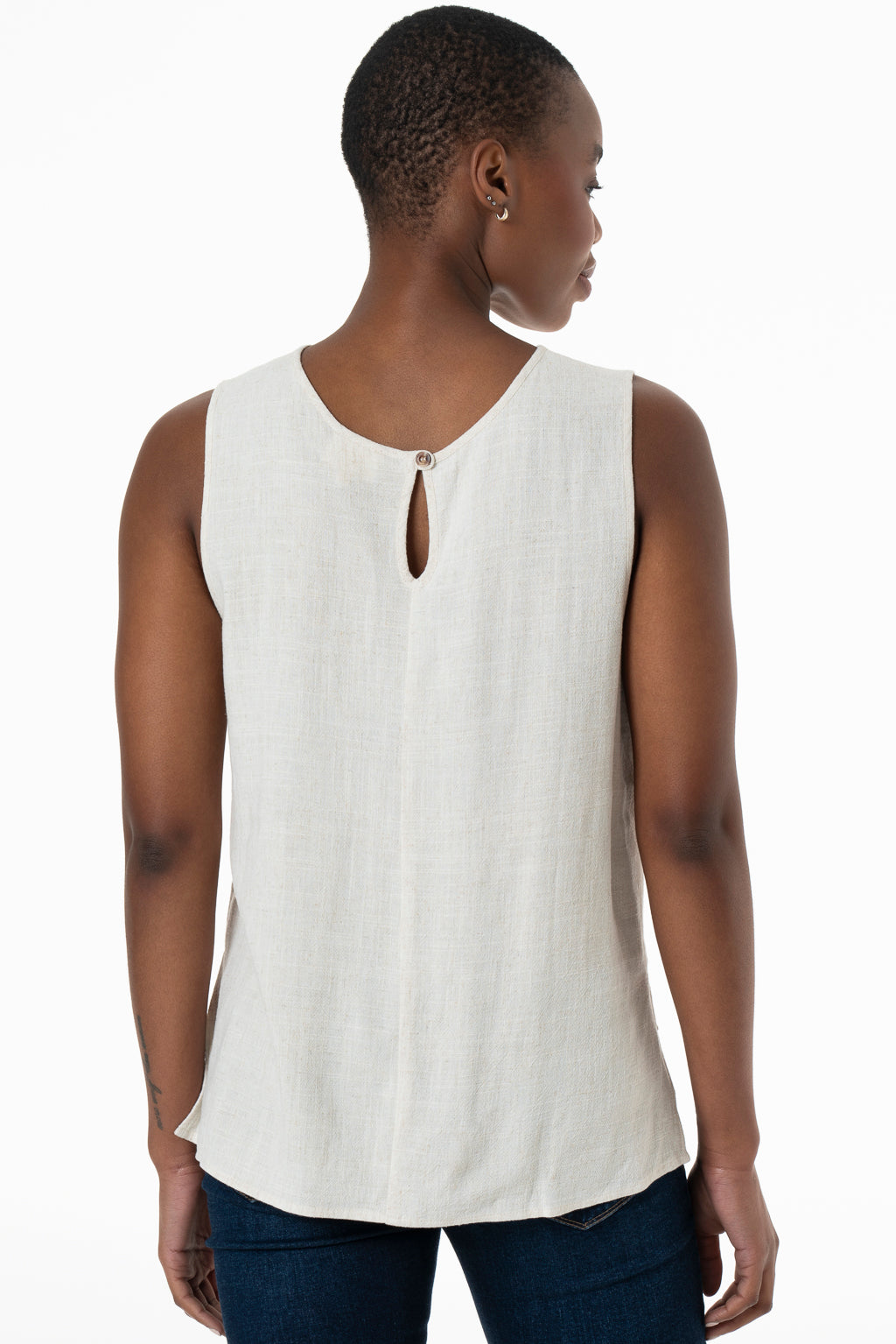 Crew Neck Tank _ 143371 _ Oatmeal