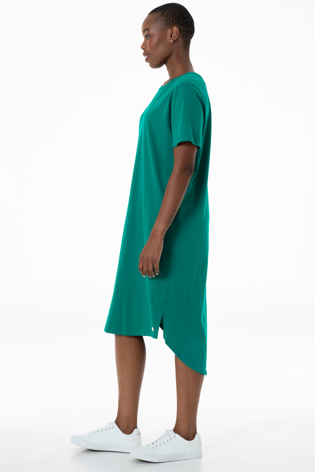 Green tee shirt dress best sale