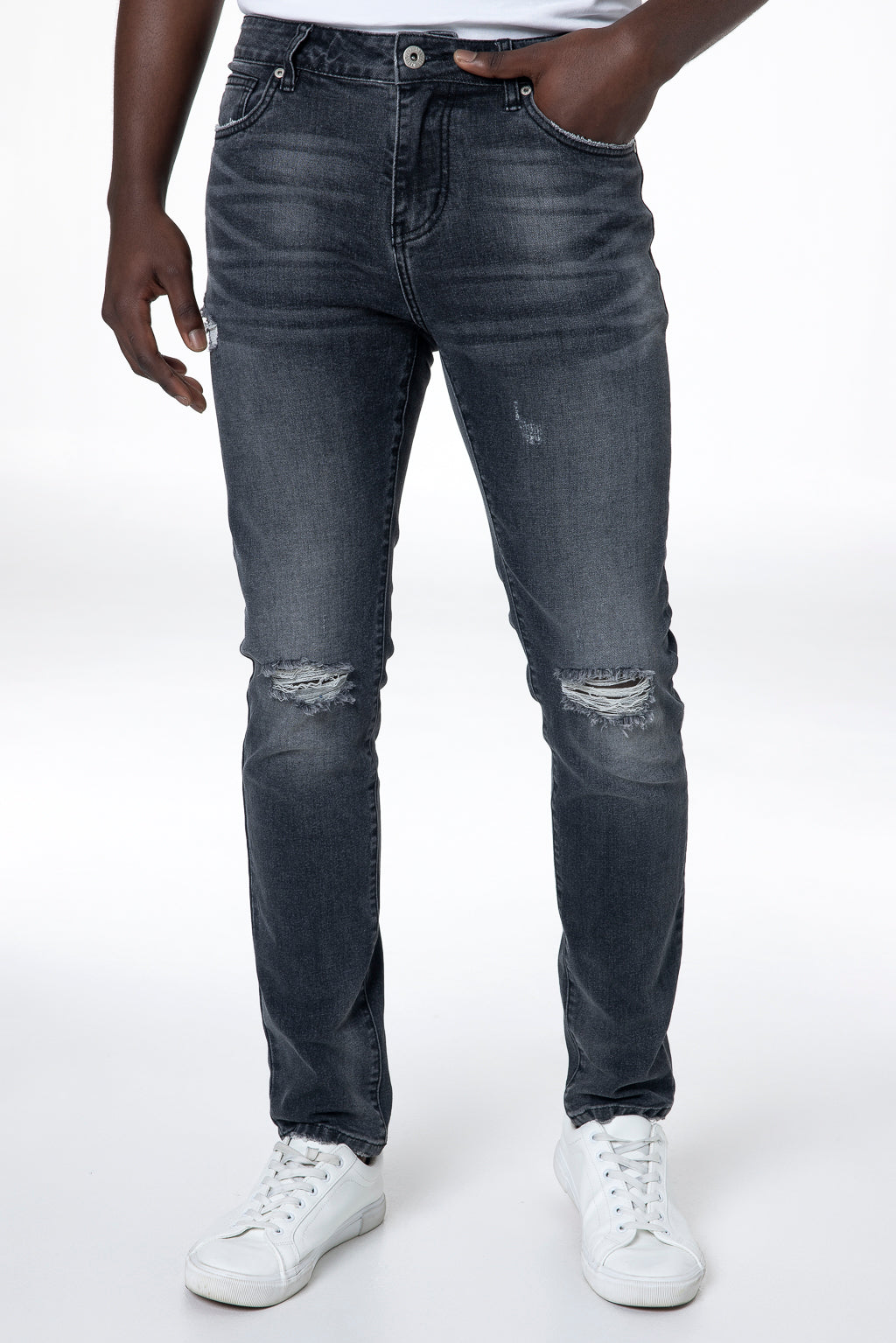 Rf02 Ripped Skinny Jeans _ 142681 _ Black Wash from REFINERY – Refinery