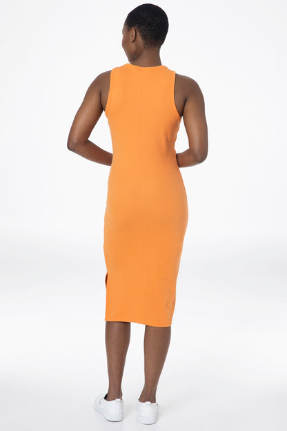 Ribbed Bodycon Dress _ 143278 _ Orange