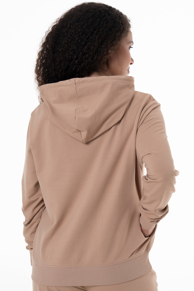 Branded Hoodie _ 146925 _ Taupe