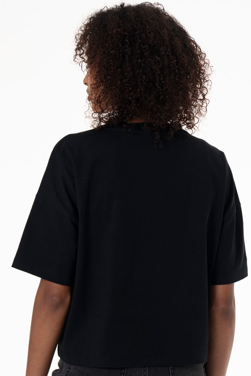 Boxy Branded T-Shirt _ 152676 _ Black