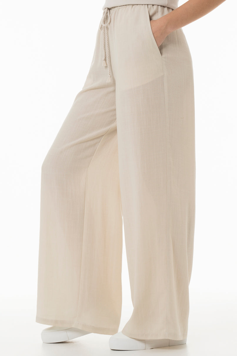 Wide Leg Pants _ 150066 _ Beige